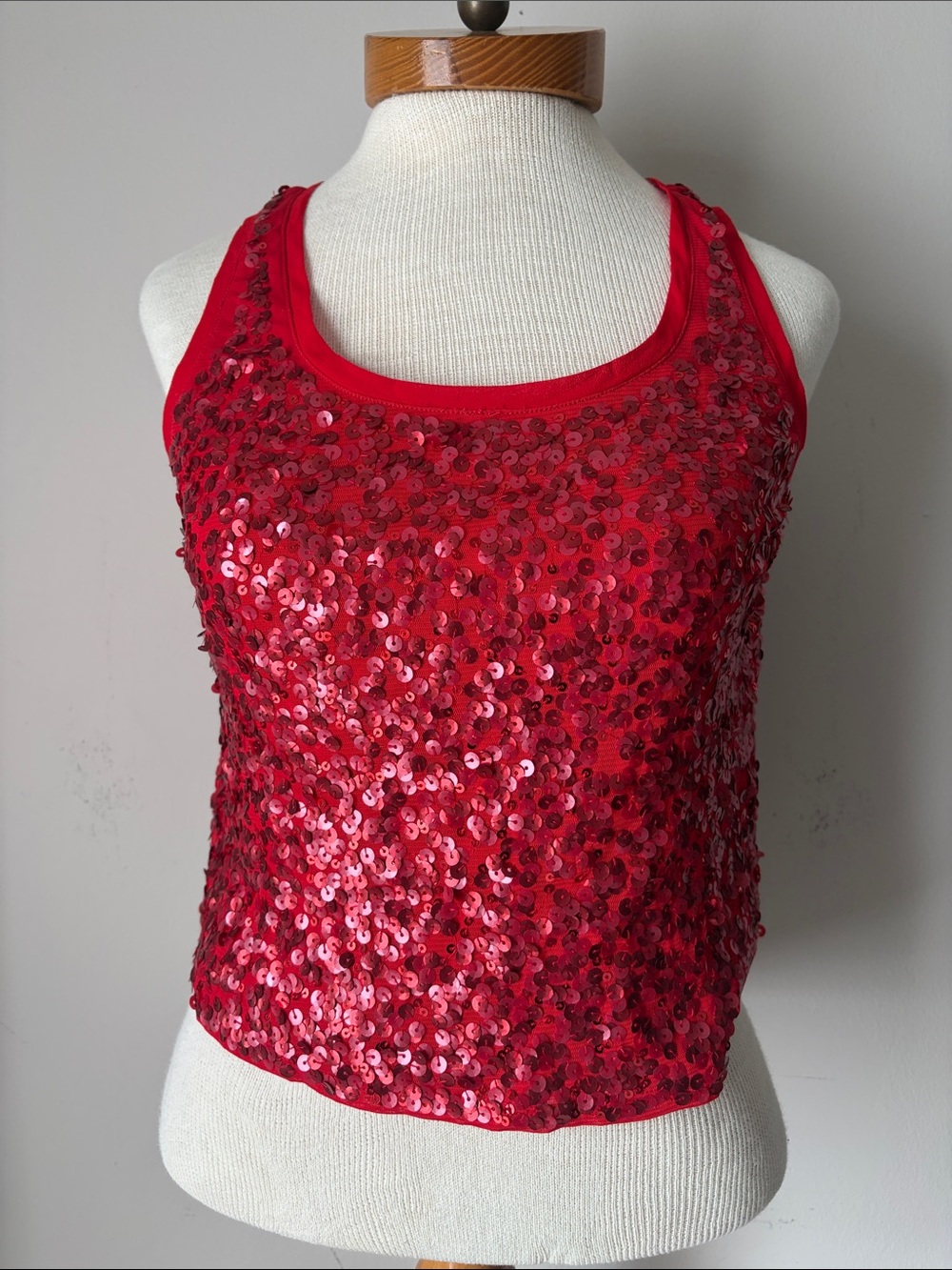 Red Sequin Tank Top by express - Women's Sparkle Shell nwt